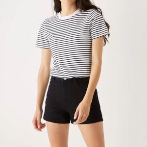 NWT Frank & Oak // The Stevie High Rise Jean Short in Black